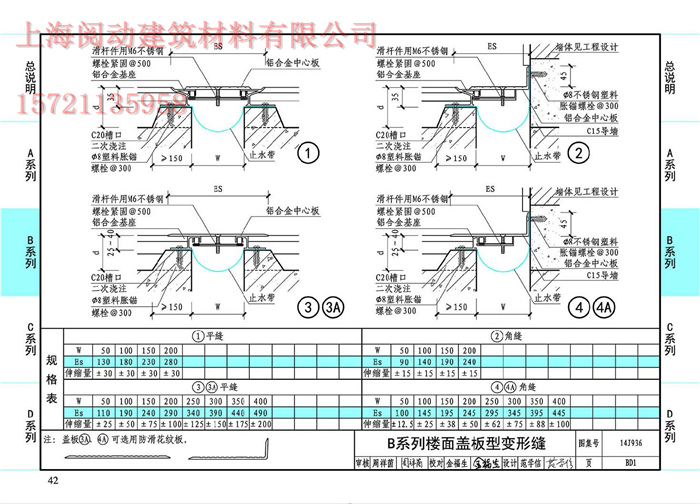 变形缝图集14j936(二)